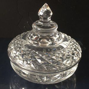 WATERFORD ☘️ CRYSTAL Powder Jar 👀  Large & Rare !